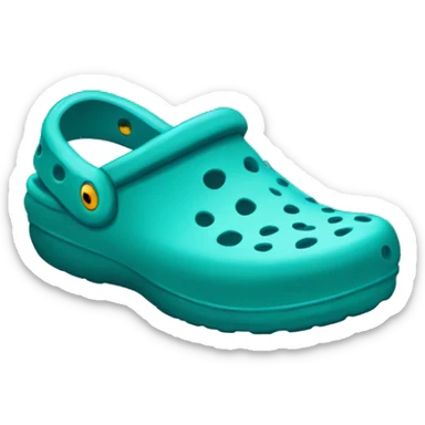 Teal crocs sticker