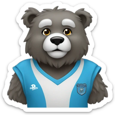 Dublin mascot  blue bear sticker