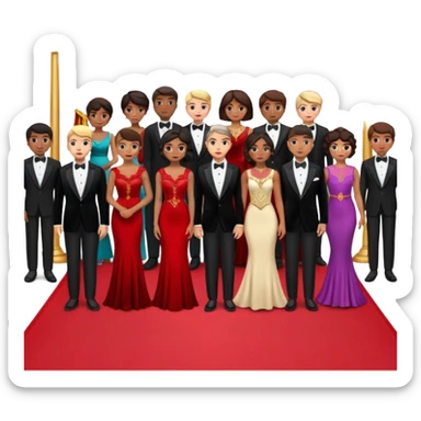 red carpet and crowd sticker