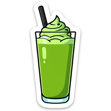Iced matcha latte sticker