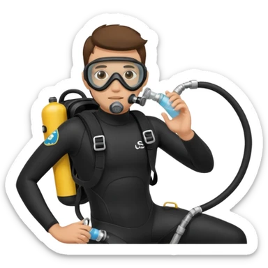 scuba diver sticker