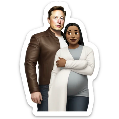 pregnant elon musk with ishowspeed sticker