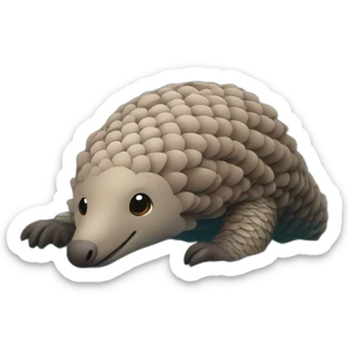 pangolin in the water sticker