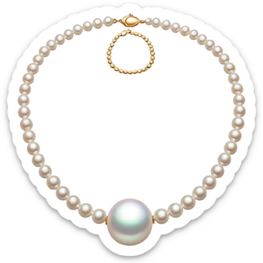 Pearl necklace sticker
