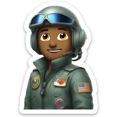 Fighter pilot on new years EV  sticker