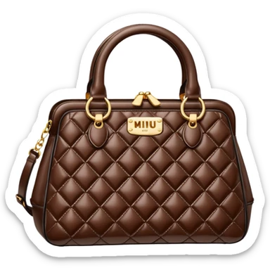 dark brown miu miu bag sticker