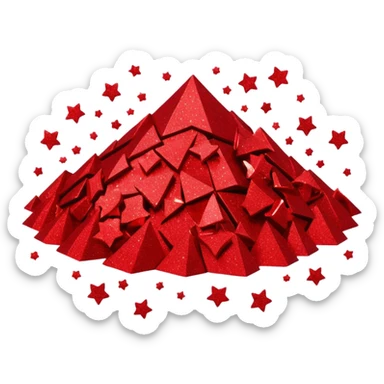 red glitter setor sticker