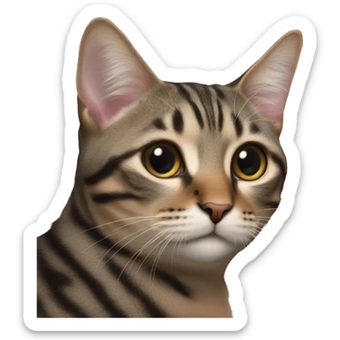 Кошка держит розовое сердце sticker