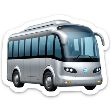 minimalist cyber clean luxury futuristic self driving bus sticker