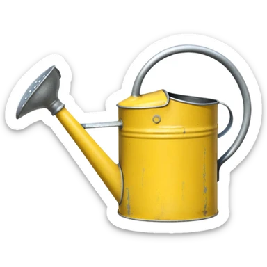 Yellow garden watering can sticker