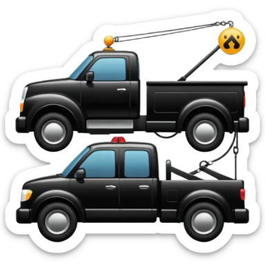 towing street icon, shilloute sticker