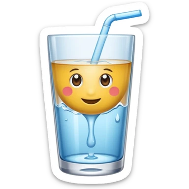 mach mir ein trinkglas voll mit wasser aber ohne gesicht sticker