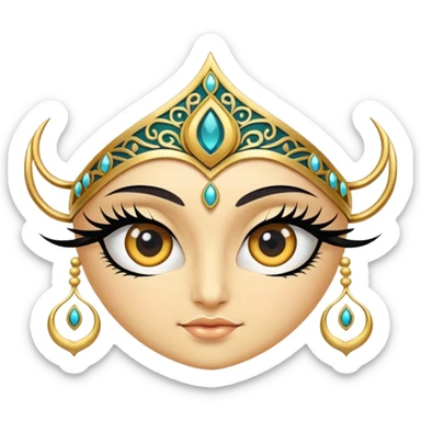 Make a logo with a lash side in the Iranian style and make the logo cool. sticker