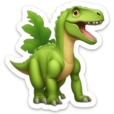 Motivated but tired dinosaur sticker