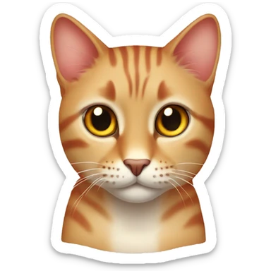 Exotic cat of light red color sticker