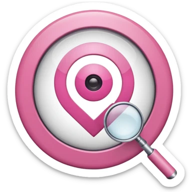 mix light pink dark pink and white girly wifi internet with a magnifying glass sticker