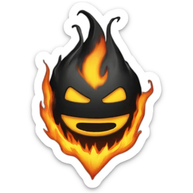 Blackheart on fire sticker