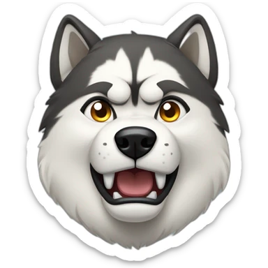 syberian husky angry sticker