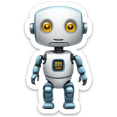 A robot wearing a onesie  sticker