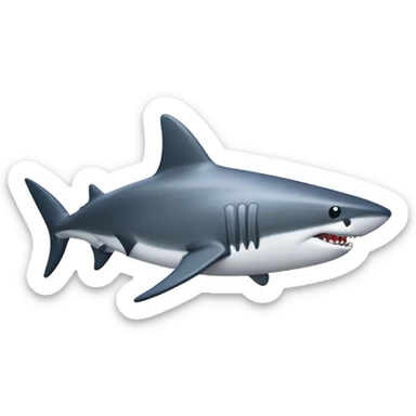 An ikea shark (blahaj) with muscles, thick neck, gold chain around neck, and diamond ring on the fin sticker