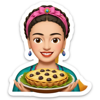 Frida Kahlo eats sticker
