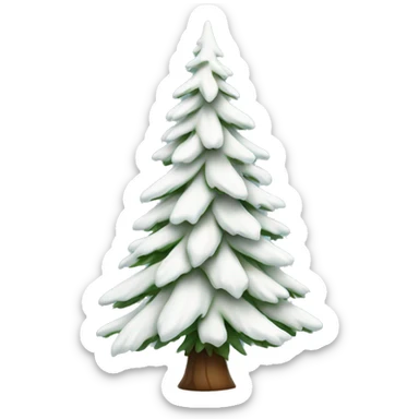  actual white fir christmas tree isolated.  sticker