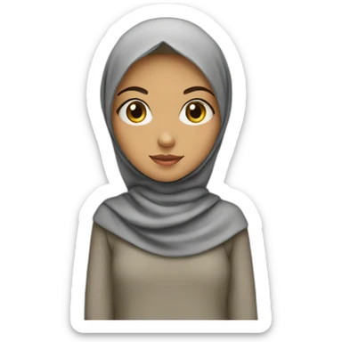 Muslim girl wearing the hijab  sticker