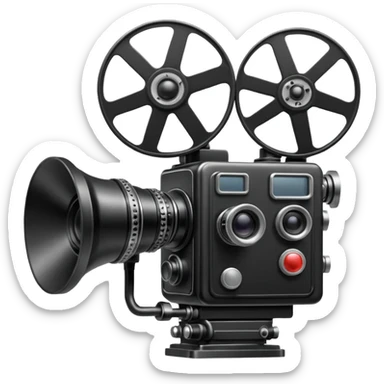 Movie camera sticker