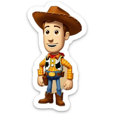 Woody toy story boxe posture sticker