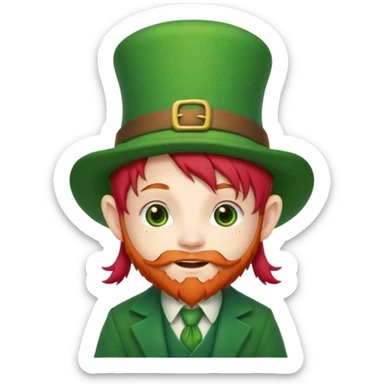 cute kawaii leprechaun sticker