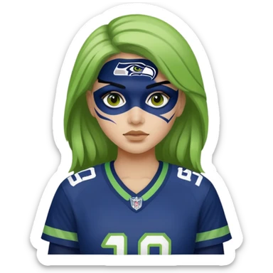 seahawks fan female sticker