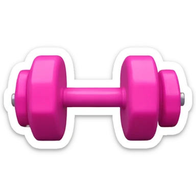 Pink dumbells sticker