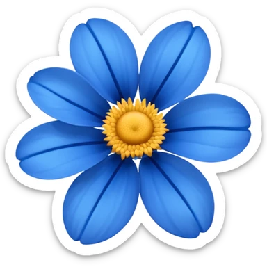 Fleur bleue gros plan sticker