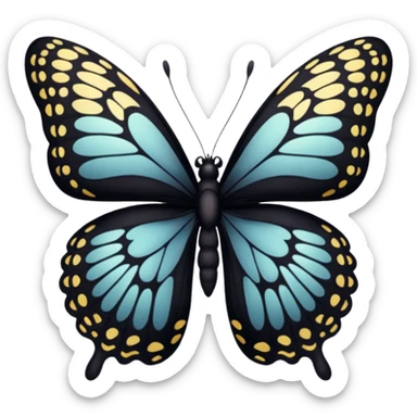 Borboleta preta sticker