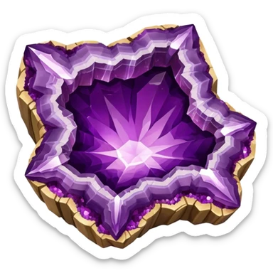 amethyst geode Burgundy sticker
