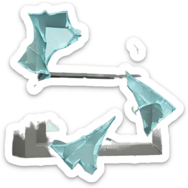 Broken-Glass window sticker