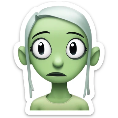 Gir from invader zim sad sticker