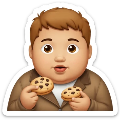 Fat boy with cookies sticker
