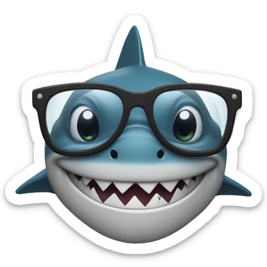 Shark With glasses sticker