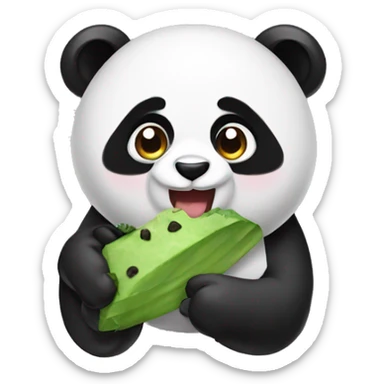 Panda icrem eat sticker