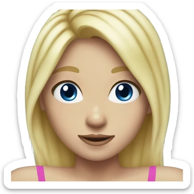 girl swimming blonde hair blue eyes sticker