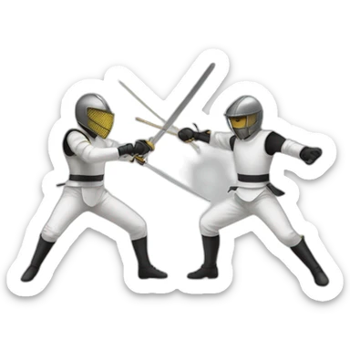 Fencer duel sticker
