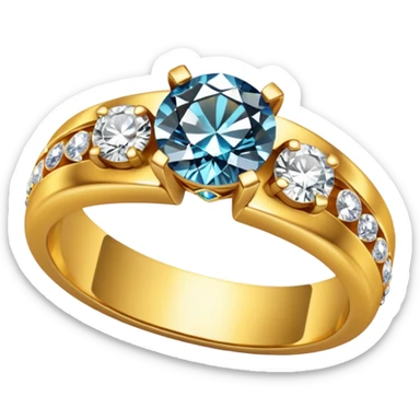 wedding ring with jewel sticker
