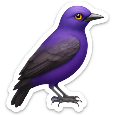 Starling bird with a purple tank top sticker