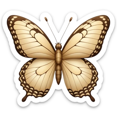 бабочка beige sticker