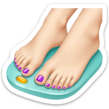 pedicure on pretty feet sticker