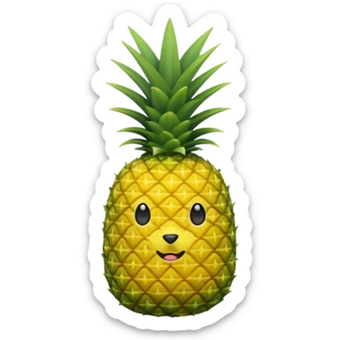 Pineapple labubu sticker