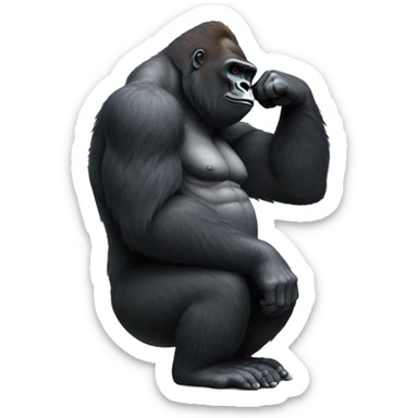 gorilla itching sticker