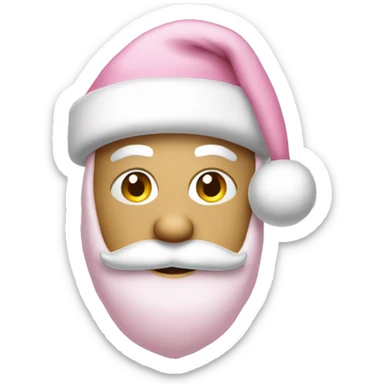 light pink santa hat sticker