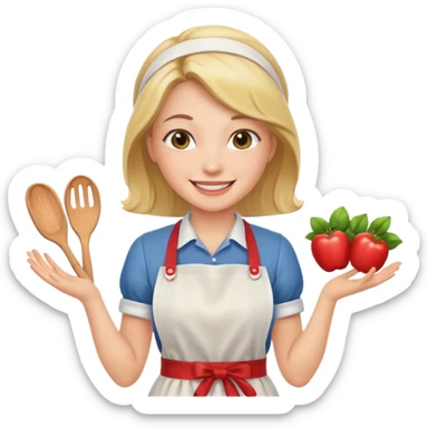 woman with apron sticker